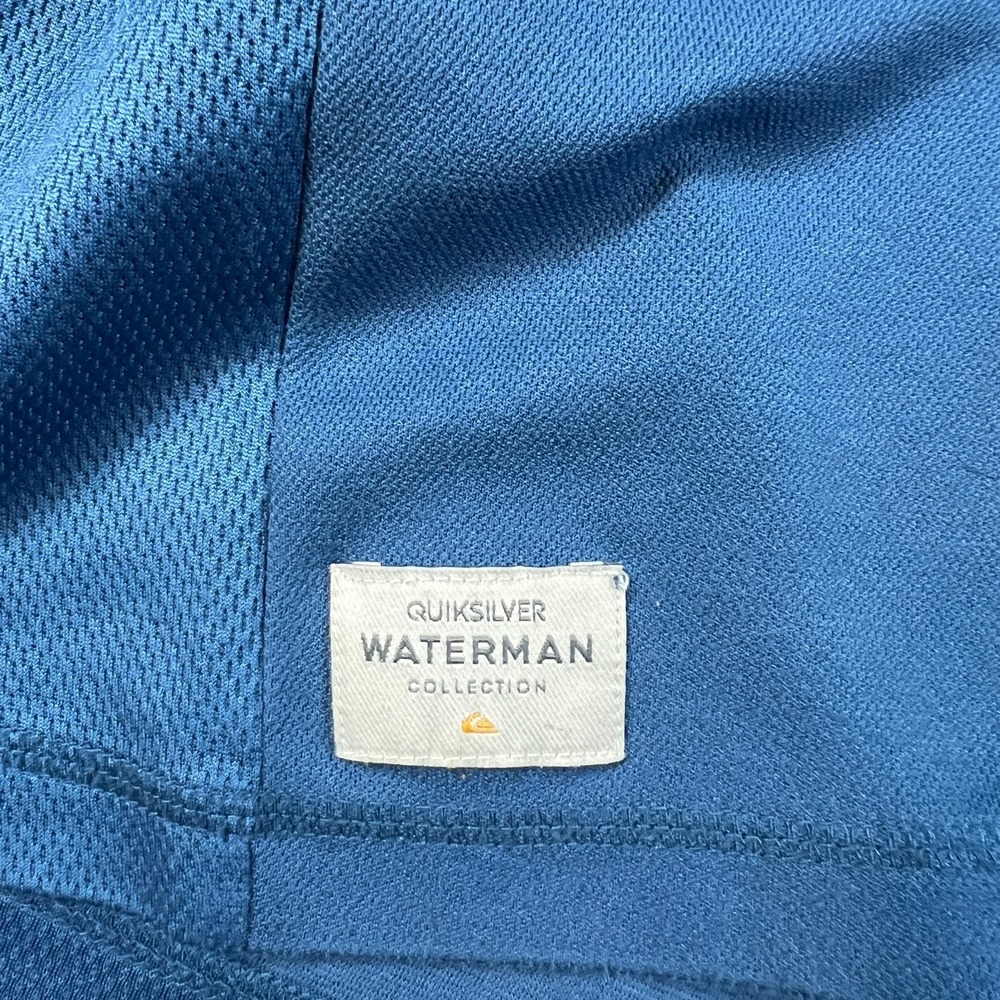 Quiksilver Waterman Sweatshirt Mens Large Blue Mock Neck Quarter Zip Athleisure - Picture 8 of 10